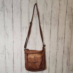 Stone Mountain Brown Faux Leather Crossbody Bag